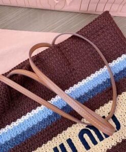 Alternative view of Raffia Tote Kakaobraun 34cm