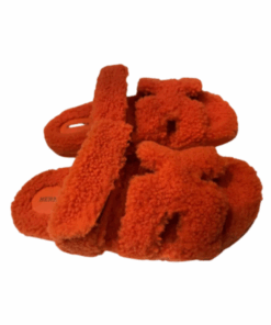 Chypre Lammfell-Sandale Orange