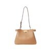 Tasche aus Leder in Cappuccino-Farbe  19cm