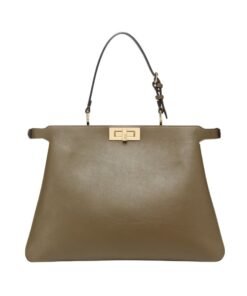 Gr?ne Ledertasche 28cm