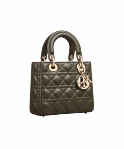 Alternative view of Kaki lamsleer met Cannage-motief 20cm