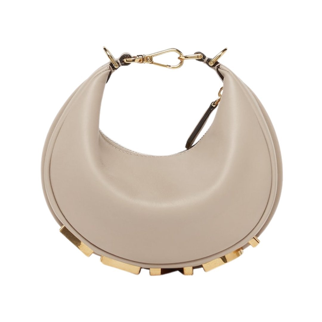 Mini Ledertasche in Taubengrau 13cm