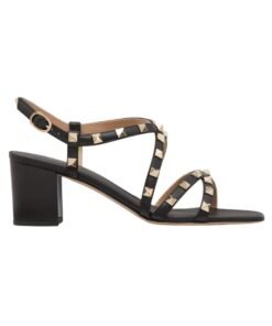 Rockstud Kalbsleder Riemen Schwarz 60cm