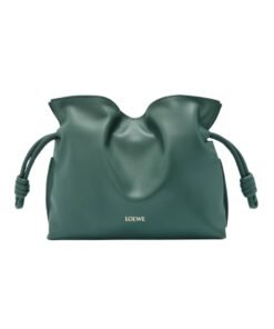 Clutch aus Nappaleder in Vetiver-Kalbsleder 18cm