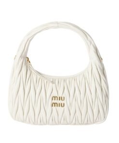 Wander Nappa-Leder-Hobo Wei? 18cm