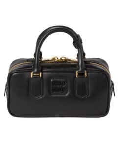 Arcadie-Leder-Mini Schwarz 10.5cm