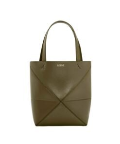 Mini Puzzle Fold Tote Dunkel Khakigr?n 20 cm