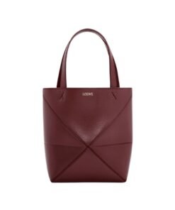 Mini Puzzle Fold Tote Dunkel Burgunder 20cm