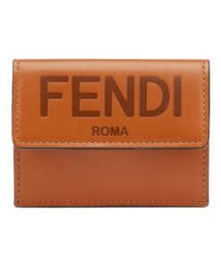 Brieftasche aus braunem Leder 7.5cm