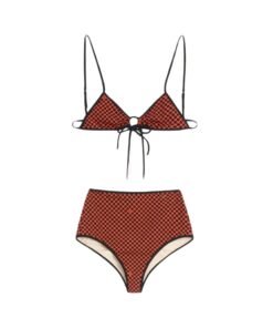 Lycra Bikini Rot/Schwarz