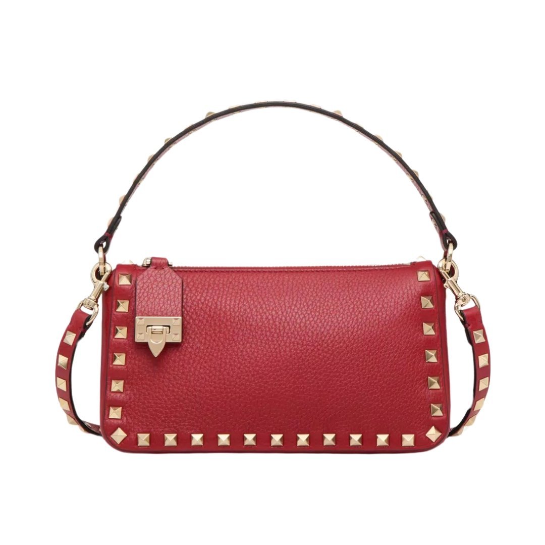Kalbsleder Crossbody Rosso Valentino 19cm