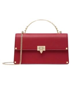 Mini Rockstud Kalbsleder Rosso Valentino 19cm