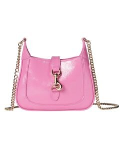 Mini-Schultertasche Pink Lackleder 19.5cm