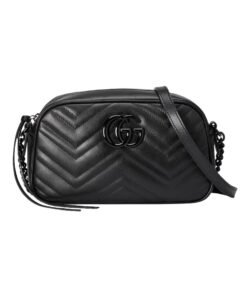 Kleine Marmont Schultertasche Chevron-Muster 24cm