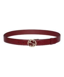 Leder mit GG-Ornament in Rot 3cm