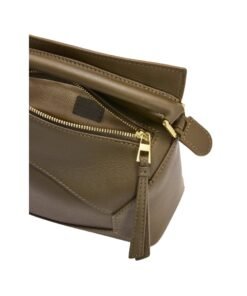Alternative view of Tasche aus klassischem Kalbsleder in Dunkel-Khaki-Gr?n 12.5cm