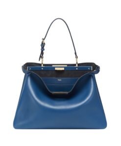 Alternative view of Blaue Ledertasche 28cm