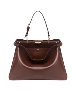 Alternative view of Dunkelbraune Ledertasche 28cm