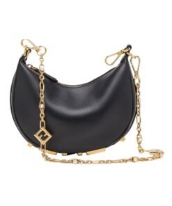 Alternative view of Mini schwarze Ledertasche 13cm