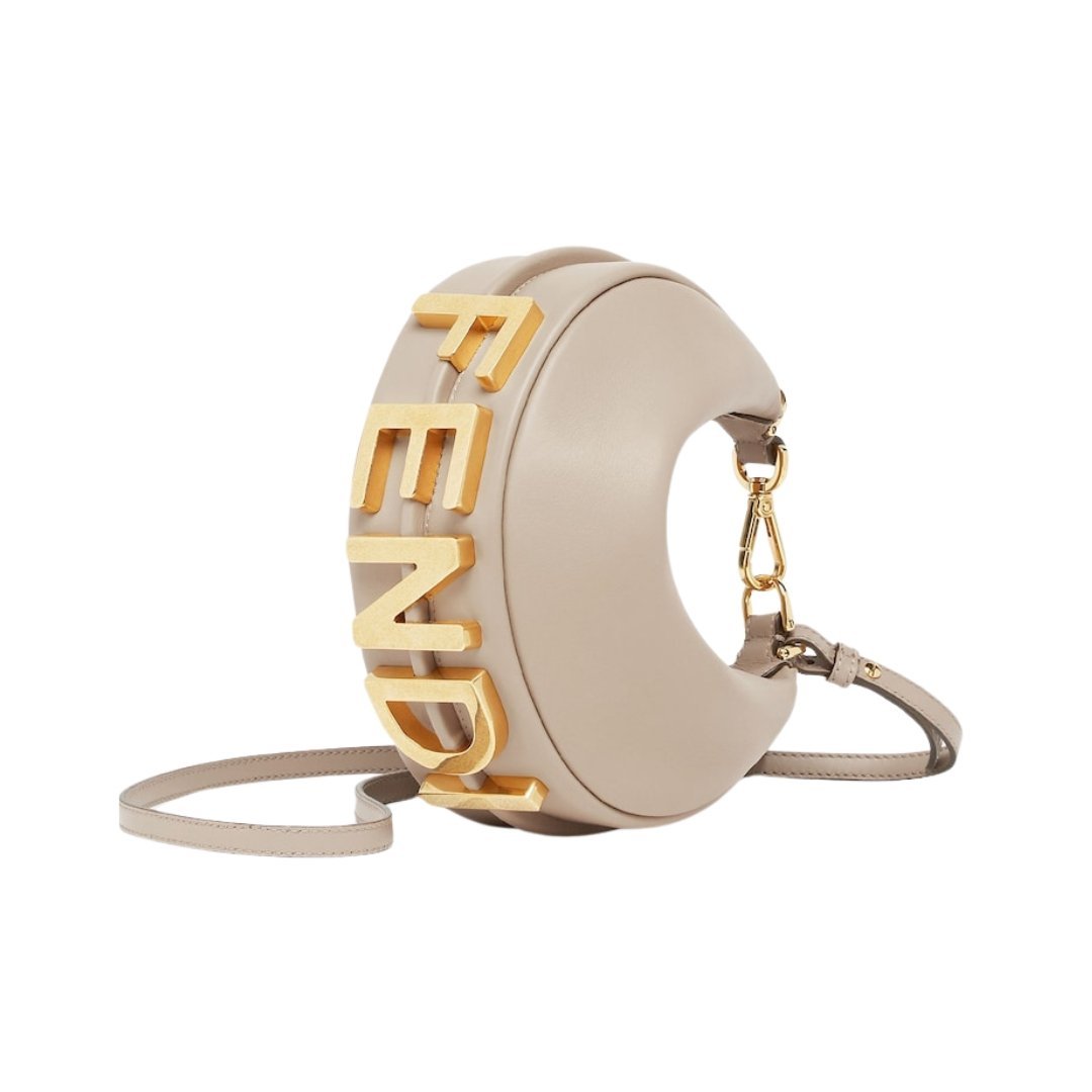 Mini Ledertasche in Taubengrau 13cm – Bild 2