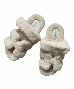 Chypre Lammfell-Sandale Wei?