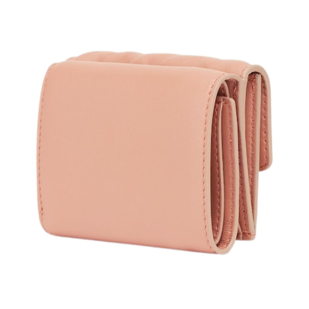 Brieftasche aus rosa Nappaleder mit FF-Muster 7.5cm – Bild 2