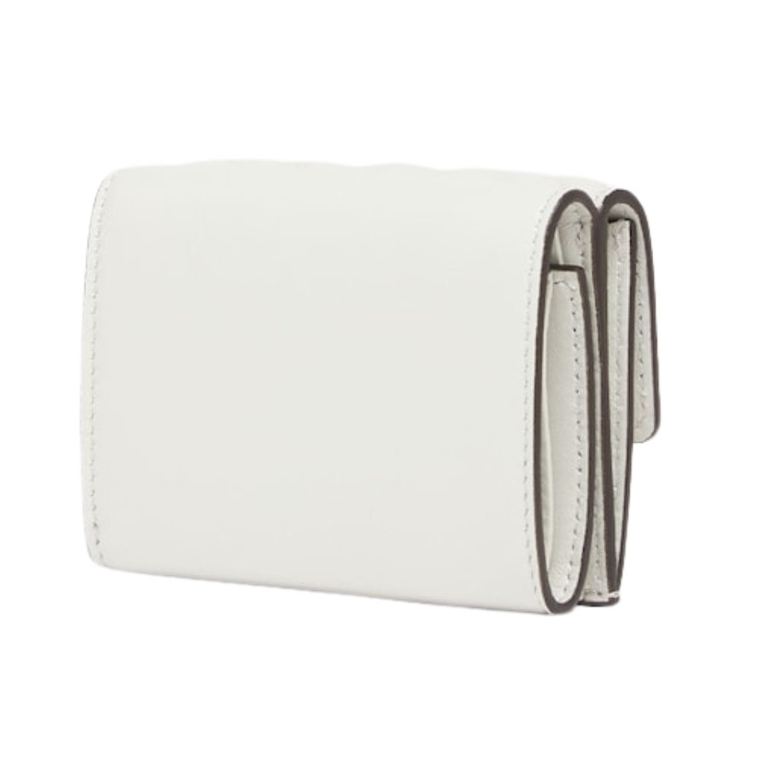 Brieftasche aus wei?em Nappaleder mit FF-Muster 7.5cm – Bild 2