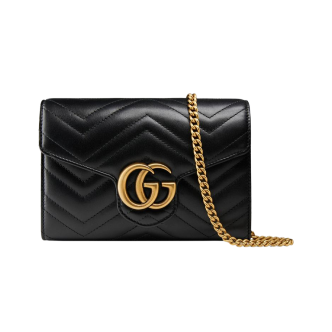 GG Marmont Matelasse Schwarz 20 cm