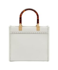 Alternative view of Wei?e Leder-Shoppingtasche 22cm