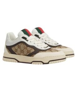 Alternative view of Brauner Lederbesatz Re-Web-Turnschuh