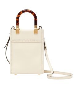 Alternative view of Mini Tasche aus wei?em Leder  18cm