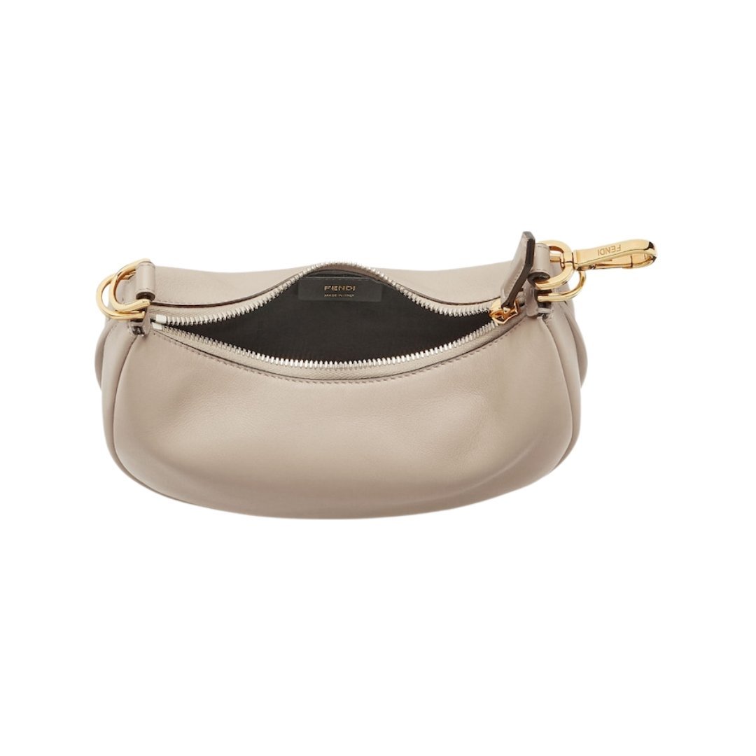 Mini Ledertasche in Taubengrau 13cm – Bild 3