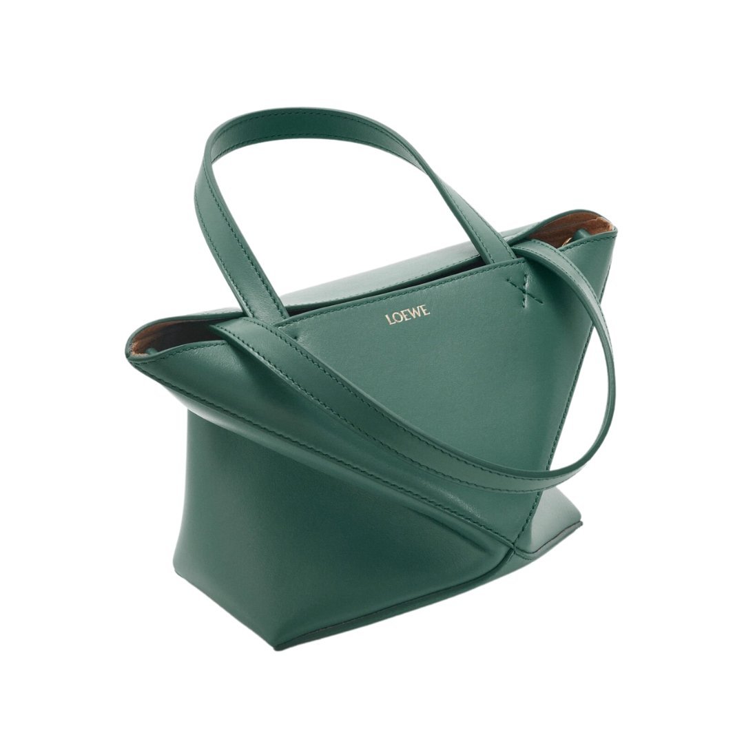 Fold Tote aus gl?nzendem Kalbsleder in Vetiver 20cm – Bild 3