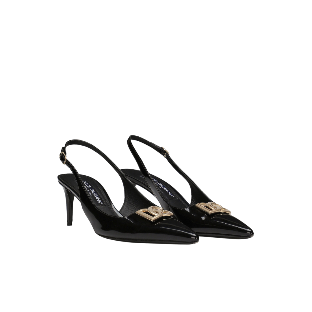 Poliertes Kalbsleder Slingbacks – Bild 2