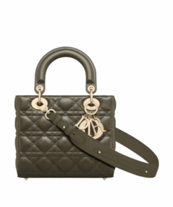 Kaki lamsleer met Cannage-motief 20cm