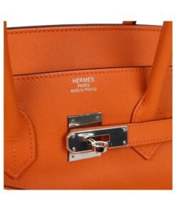 Alternative view of Orange Epsom mit Palladium-Beschl?gen 35cm