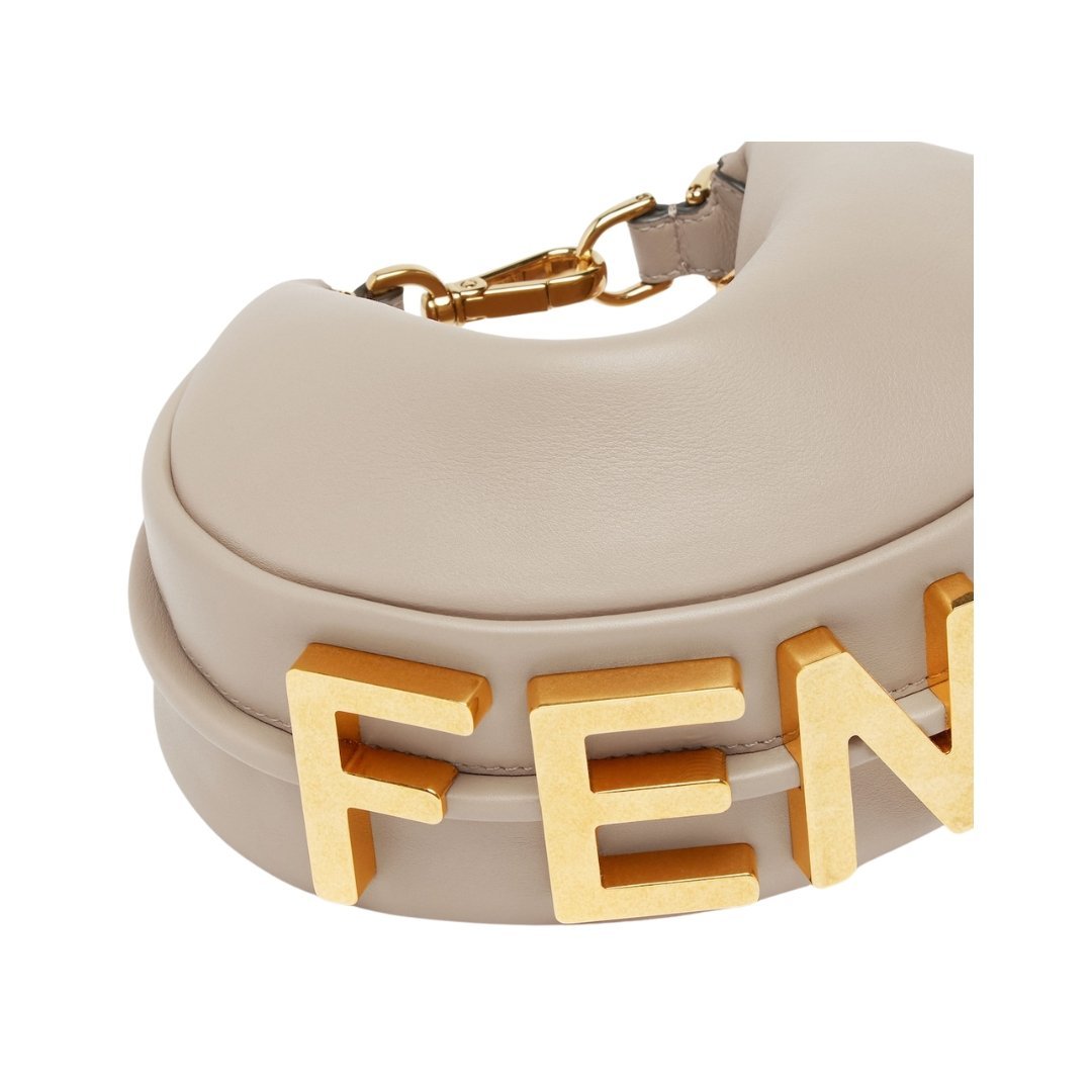 Mini Ledertasche in Taubengrau 13cm – Bild 4