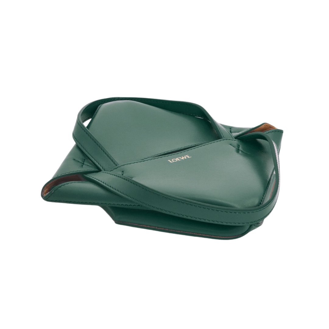 Fold Tote aus gl?nzendem Kalbsleder in Vetiver 20cm – Bild 4