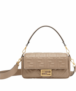 Ledertasche aus Nappaleder in Taupefarbe 15cm