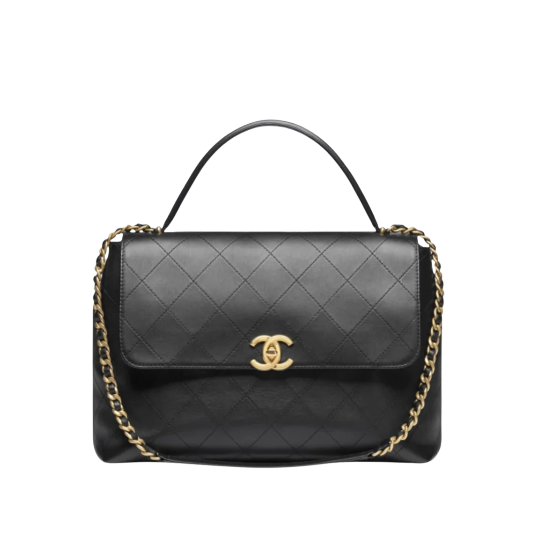 Maxi Flap Schwarz/Gold 26 cm