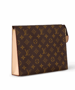 Poche Toilette Beschichtete Leinwand mit Monogramm 25 cm