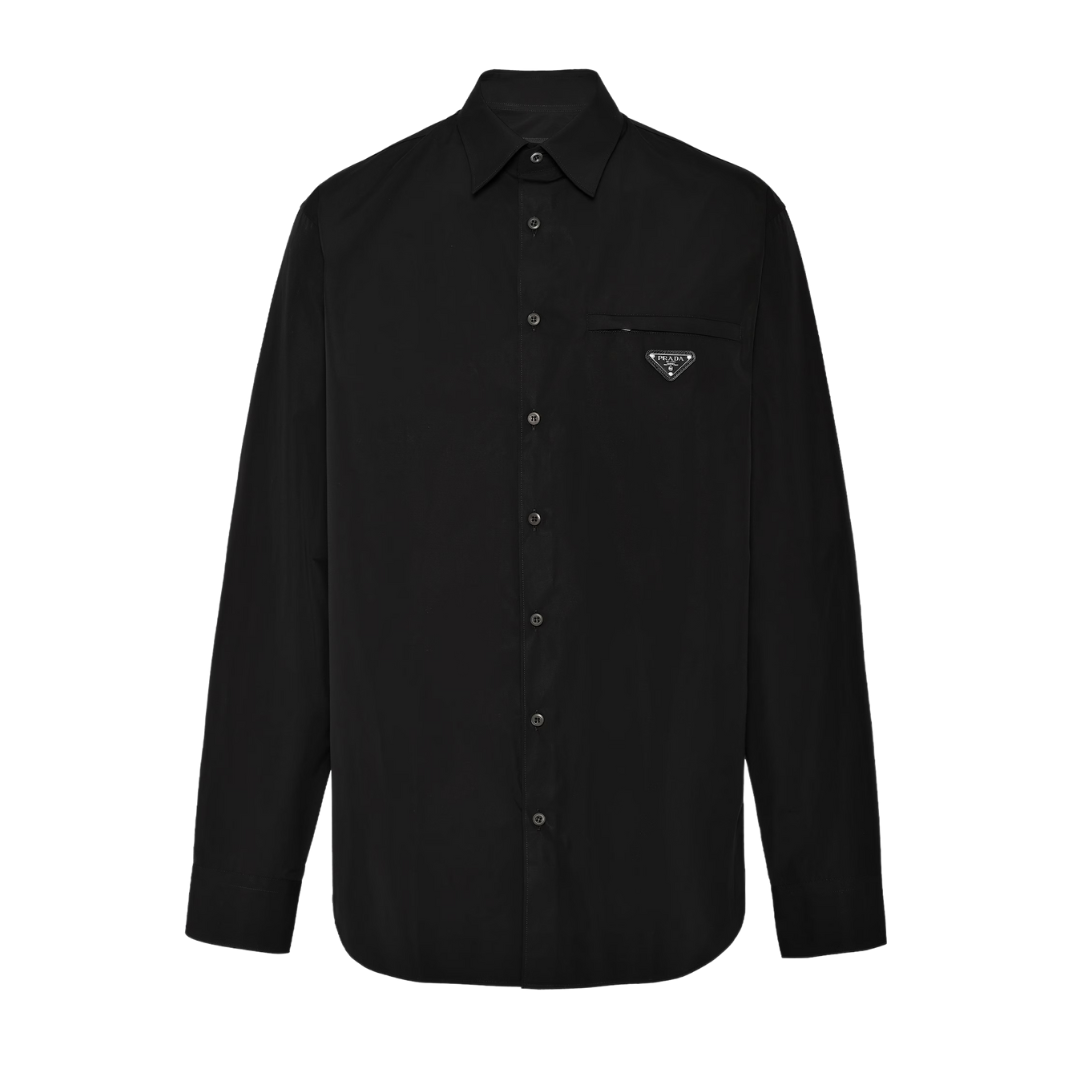 Hemd aus Baumwolle Schwarz