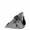 Saffiano Triangle With Crystals Schwarz 25 cm