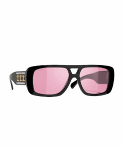 Pilotenbrille Schwarz/Rosa