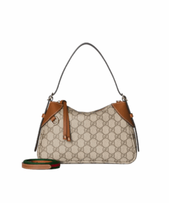 GG-Emblem Klein Beige/Dunkelbraun 24 cm