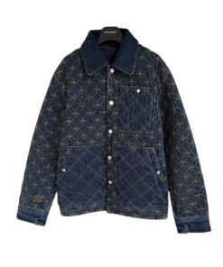 Embroidered Denim Blau