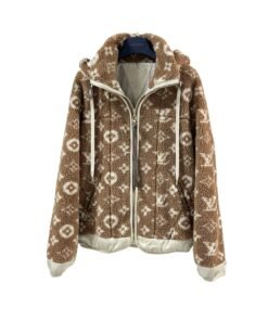 Plush Pattern Jacket Braun