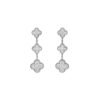 Alhambra Earrings, 3 Motifs Round Diamonds
