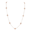 Van Cleef & Arpels Sweet Alhambra 16 Motif Long Necklace 18K Rose Gold Hardware