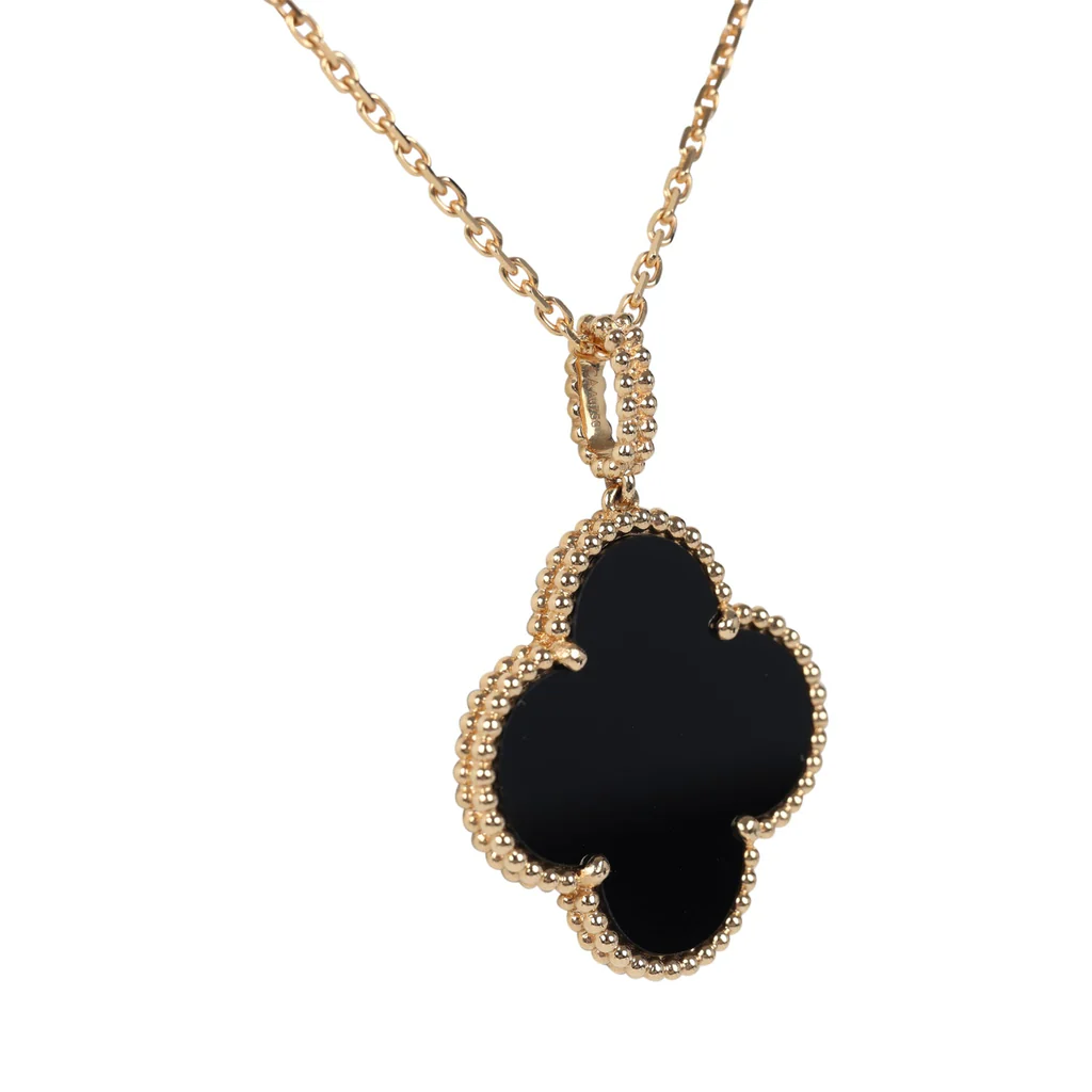 Van Cleef & Arpels Magic Alhambra Long Necklace 1 Motif Onyx 18K Yellow Gold Hardware – Bild 2